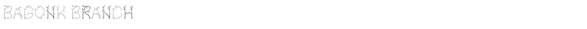 Sample characters Bagonk Branch Font